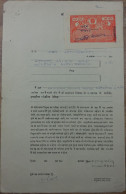 Indien Dokument Von Ca.  1955 Mit Zwei Gebührenmarken/Steuermarken - Lettres & Documents