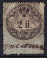 AUSTRIA 1854 - Canceled - Stempelmarke Der 1. Ausgabe C.M. - 2fl - Fiscaux