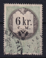 AUSTRIA 1854 - Canceled - Stempelmarke Der 1. Ausgabe C.M. - 6kr - Fiscale Zegels