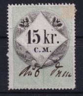 AUSTRIA 1854 - Canceled - Stempelmarke Der 1. Ausgabe C.M. - 15kr - Fiscaux