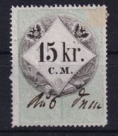 AUSTRIA 1854 - Canceled - Stempelmarke Der 1. Ausgabe C.M. - 15kr - Fiscali