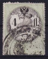 AUSTRIA 1854 - Canceled - Stempelmarke Der 1. Ausgabe C.M. - 4fl - Fiscali