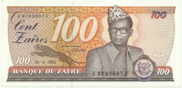 Zaïre - 100 Zaïres - 30.6.1983 - Pick 29.a - AUnc. - Sign. 6 - Mobutu - Zaïre