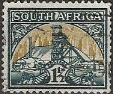 SOUTH AFRICA 1941 Gold Mine - 1½d. - Green And Buff FU - Used Stamps