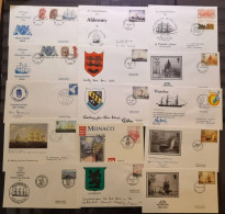 Worlwide FDC  Ships / Frigate Jylland / FDC Collection 44pcs - FDC