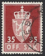 Norwegen Dienstm. 1955, Mi.-Nr. 74 X, Gestempelt - Service
