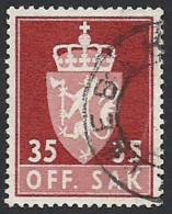 Norwegen Dienstm. 1955, Mi.-Nr. 74 X, Gestempelt - Oficiales