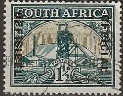 SOUTH AFRICA 1928 Official - Gold Mine - 1½d. - Green And Buff FU - Dienstmarken