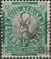 SOUTH AFRICA 1933 Springbok -1/2 D - Grey And Green FU - Used Stamps