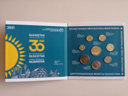 KAZAKHSTAN NEW 2021 .ANNUAL  SET OF CIRCULATED COINS - Kazakistan