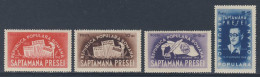 Romania Romana Rumänien 1948 Mi 1154 /7A YT 1059 /62 SG 1996 /99 * MH - 100 Jahre Rumänische Presse - Autres & Non Classés