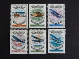 RUSSIE RUSSIA ROSSIJA URSS CCCP YT PA 124 à 129 ** MNH - HISTOIRE AVIATION RUSSE AVION PLANE - Unused Stamps