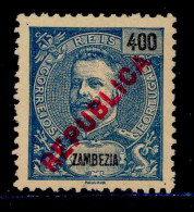 ! ! Zambezia - 1917 King Carlos Local Republica 400 R - Af. 99 - No Gum - Zambezia