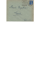 LETTRE AFFRANCHIE N° 886 - OBLITERATION DAGUIN - CORMERY SON ABBAYE -SA PECHE SES MACARONS - 1954 - Mechanical Postmarks (Other)