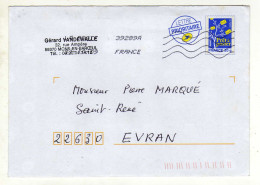 Enveloppe FRANCE Prêt à Poster Oblitération LA POSTE 39289A 21/12/2009 - PAP: Ristampa/Logo Bleu