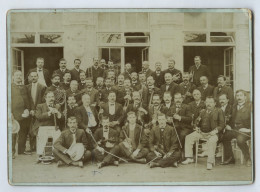 PHOTO ANCIENNE Groupe De Musique Instrument à Vent Violon Théâtre Graslin Salle D'opéra De Nantes Vers 1900 Orchestre - Persone