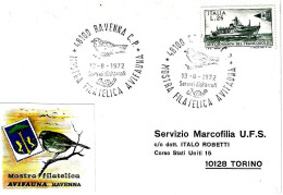 ITALIA ITALY - 1972 RAVENNA Mostra Filatelica Avifauna - 61 - Sparrows