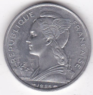 Ile De La Réunion 5 Francs 1955 , En Aluminium, Lec# 69, En SUP/ XF - Réunion