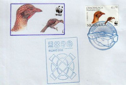 Highland Guan/ Guan Des Highlands (Espèce Menacée) Nicaragua WWF Stamp.Special Cancel Of The Pavillon World  Expo Museum - Brieven En Documenten