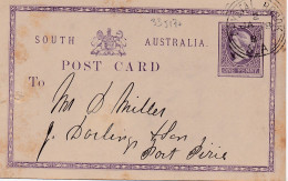 33517# ENTIER POSTALE SOUTH AUSTRALIA POST CARD Obl CRYSTAL BROOK 1884 AUSTRALIE SUD GANZSACHE STATIONERY - Cartas & Documentos