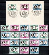 1960 1169/1171 FDC (Brux/Brus) & 6 X Serie** :  ROYAL WEDDING - 1951-1960