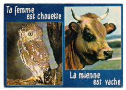 Humour ----1991-----"  Ta Femme Est Chouette.....La Mienne Est Vache "...timbre...cachet  VEYNES -05 - Humor