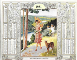 Reproduction Du Recto CALENDRIER - Espagnol Spain - 1931 -El Calendario De Cumpleanos - Fêtes Fête - Anniversaire - Groot Formaat: 1921-40