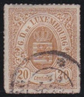 Luxembourg    .   Y&T     .    19      .    O    .       Oblitéré - 1859-1880 Wapenschild