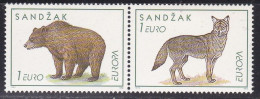 Sandzak Yugoslavia Serbia 1999 Europa CEPT Animals Fauna Mammals Wolfs Bears MNH Private Issue - 1999
