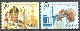 Poland 2002 Pope John Paul II - Mi 3984-85- MNH(**) - Unused Stamps