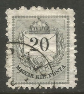 HUNGARY. 1881. 20kr USED - Neufs