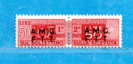 (D) TRIESTE A *-1947-48 - PACCHI POSTALI. Lire.50. Unif. 8. Linguellati. MH*. - Postal And Consigned Parcels