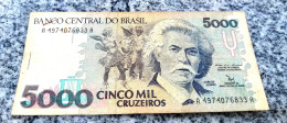 Brazil, 5000 Cruzeiros. ND (1993) Perfect - Brésil