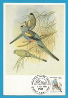 Australien 1980  Mi.Nr. 715, Golden Shouldered Parrot - Australian Birds - Maximum Card - First Day Of Issue 1Jul 1980 - Cartes-Maximum (CM)