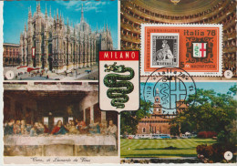 38-Tematica Saluti Da "Italia Nel Mondo"-Ungheria-1976-Milano-Italia 76-Cartolina Maximum Con Annullo Speciale - Souvenir De...
