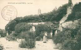 Limay Près De Mantes CPA 78 Yvelines Ermitage De St Sauveur La Cour Femme Et Enfant Tour - Limay