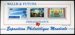 WALLIS Et FUTUNA Bloc Feuillet N° 4 COTE 29 €  (MNH) PhilexFrance 89. Qualité TB Neuf  Gomme Parfaite - Hojas Y Bloques