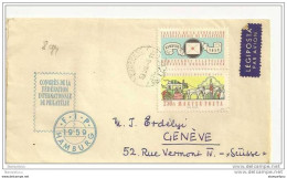 226 - 83 - Lettre Envoyée De Budapest En Suisse 1959 - Congrès FIP - Timbre Avec Diligence - Stage-Coaches