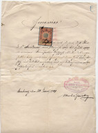 1909. AUSTRIA,SLOVENIA,MARBURG,MARIBOR,1 KRONA REVENUE STAMP,LETTER - Steuermarken