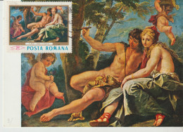 53-Tematica Saluti Da"Italia Nel Mondo"Romania-Arte Italiana:Sebastian Ricci-1968-Cartolina Maximum Con Annullo Speciale - Souvenir De...
