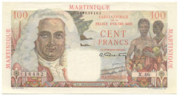 Martinique 100 Francs ND(1947-49) Rare P-31 Serial # X.46/114616482 Grade: AU - Sonstige – Amerika