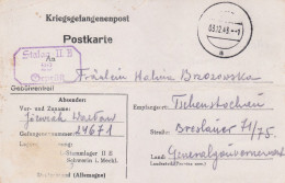 PRISONERS OF WAR MAIL 1943 POSTCARD SENT FROM STALAG II E  TO CZĘSTOCHOWA - Camps De Prisonniers