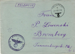 GERMAN OCCUPATION 1944 FELDPOST  LETTER  SENT TO BYDGOSZCZ - Andere & Zonder Classificatie