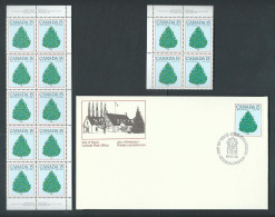 Canada # 900-901-902 UL. & UR. PB. MNH + FDC's - Christmas 1981 - Trees - Blocchi & Foglietti