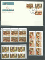 Canada # 1004-1005-1006 Blank Corner Blocks Of 6 + Combo FDC - Christmas 1983 - Blokken & Velletjes