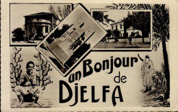 UN BONJOUR DE DJELFA...3 VUES....CPSM PETIT FORMAT - Djelfa