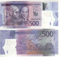 JAMAICA  New 500 Dollars  PW98   POLIMER  Dated 01.04.2022  "60th Anniversary Of Independence"   UNC - Jamaique