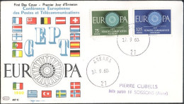 Europa CEPT 1960 Turquie - Türkei - Turkey FDC2 Y&T N°1567 à 1568 - Michel N°1774 à 1775 - 1960