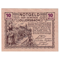 Billet, Autriche, Ollersbach, 10 Heller, Ferme 1920-10-31, SPL, Mehl:FS 709a - Autriche