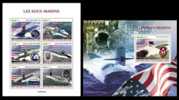 Central Africa  2023 Submarines. (122) OFFICIAL ISSUE - Sous-marins